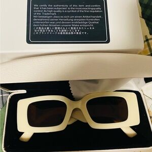 Versace Cream and Gold Medussa Authentic Sunglasses